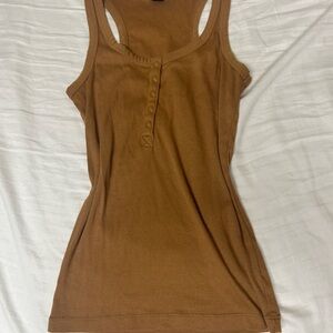 Brown Sleeveless Women's Top